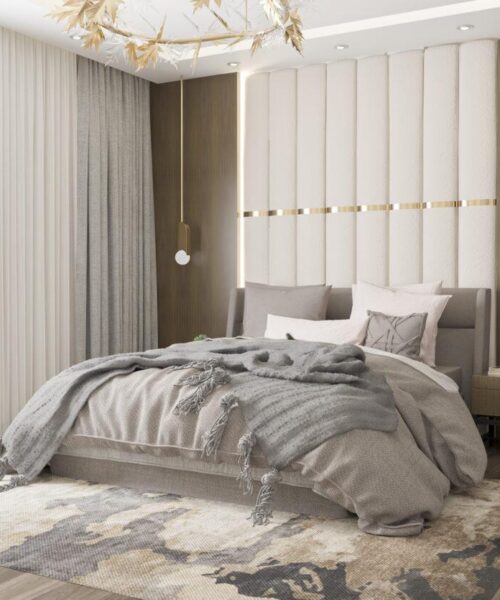 Master bedroom design of interiors - Apartment Interior Design