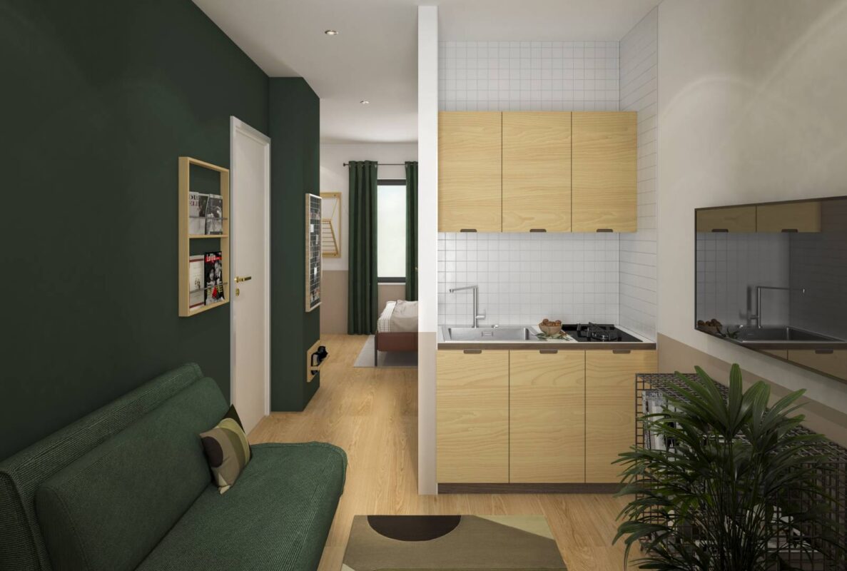 small studio design of interiors - Residential design