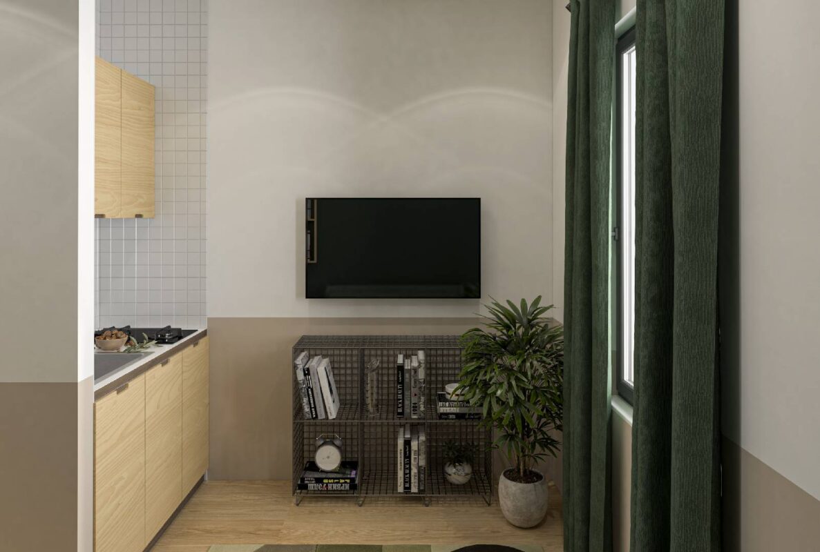 small studio design of interiors - Residential design