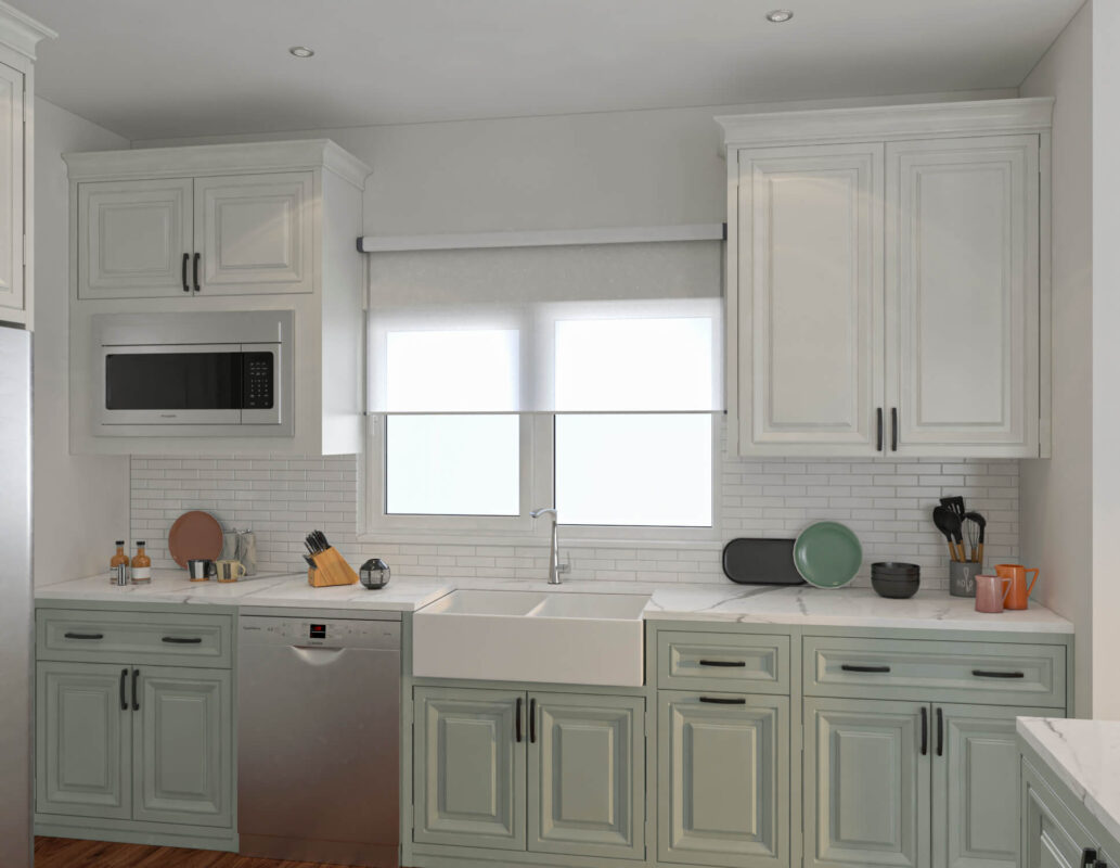 Mint Green Kitchen - Kitchen Interior Design - Kitchen Renovation