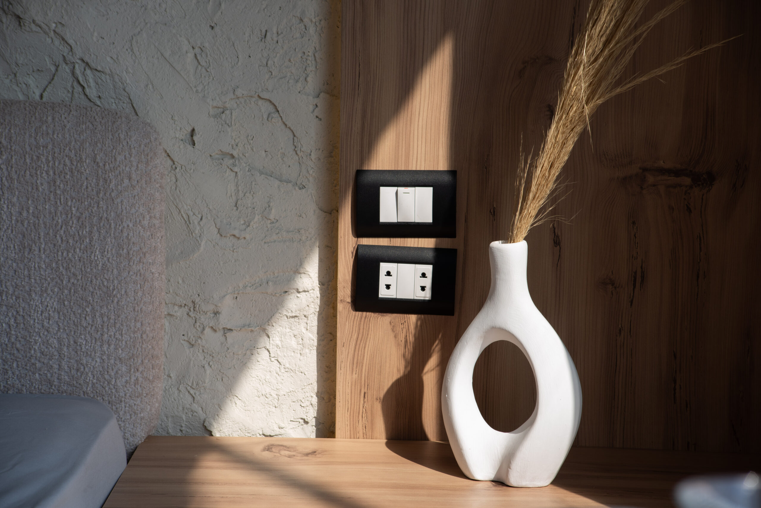 Sustainable luxury furniture texture detail featuring high-quality fabrics and natural wood