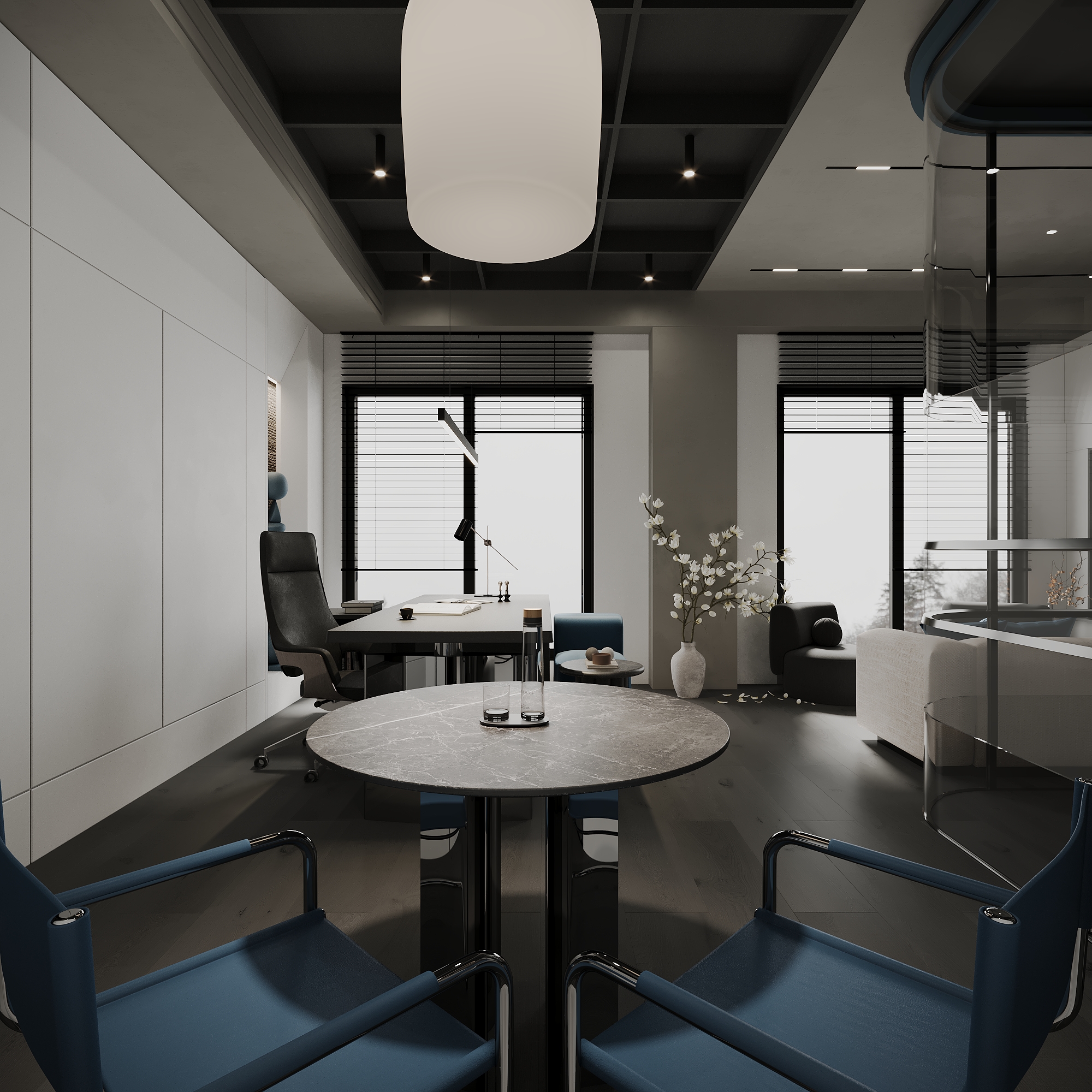 Curved Glass Partitions