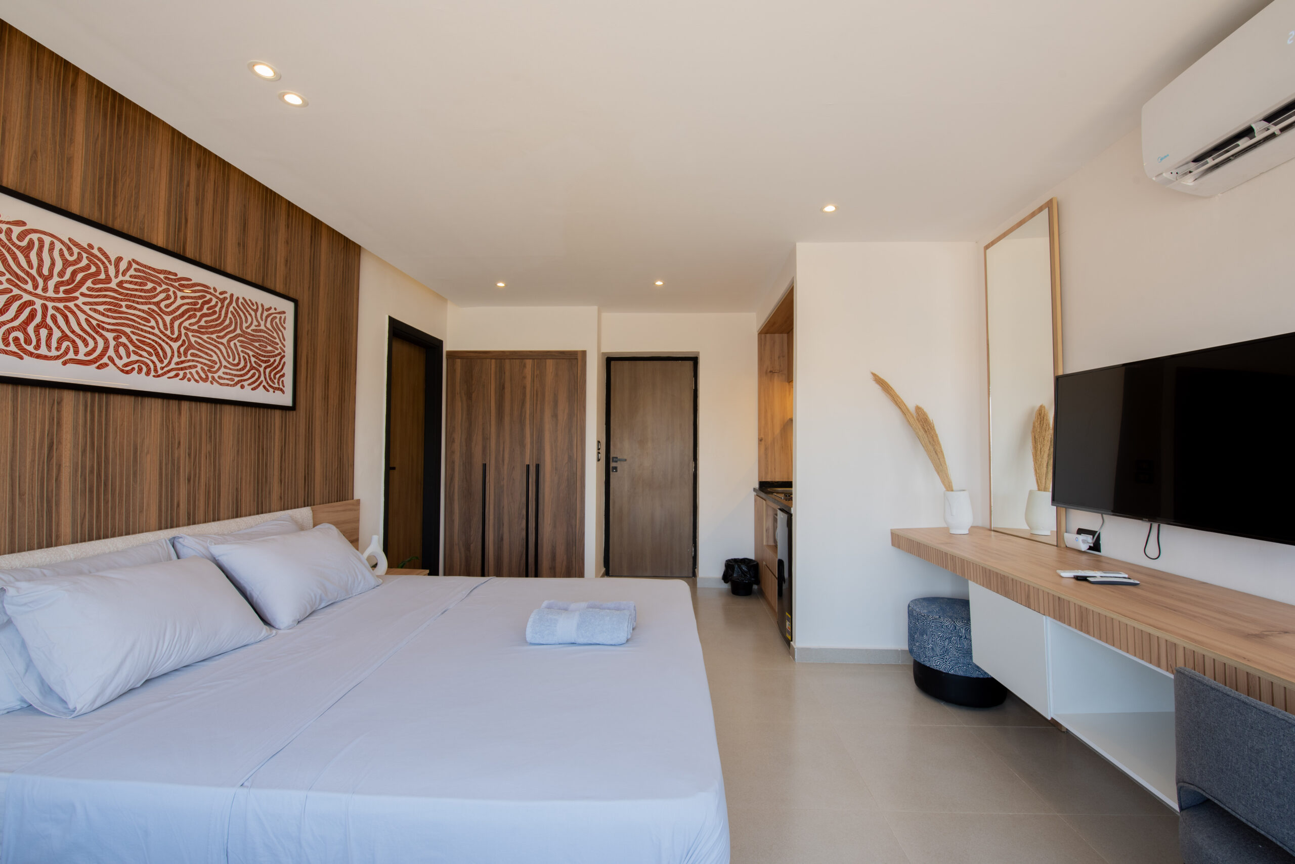 Hidden Kitchenette and Bedroom Layout