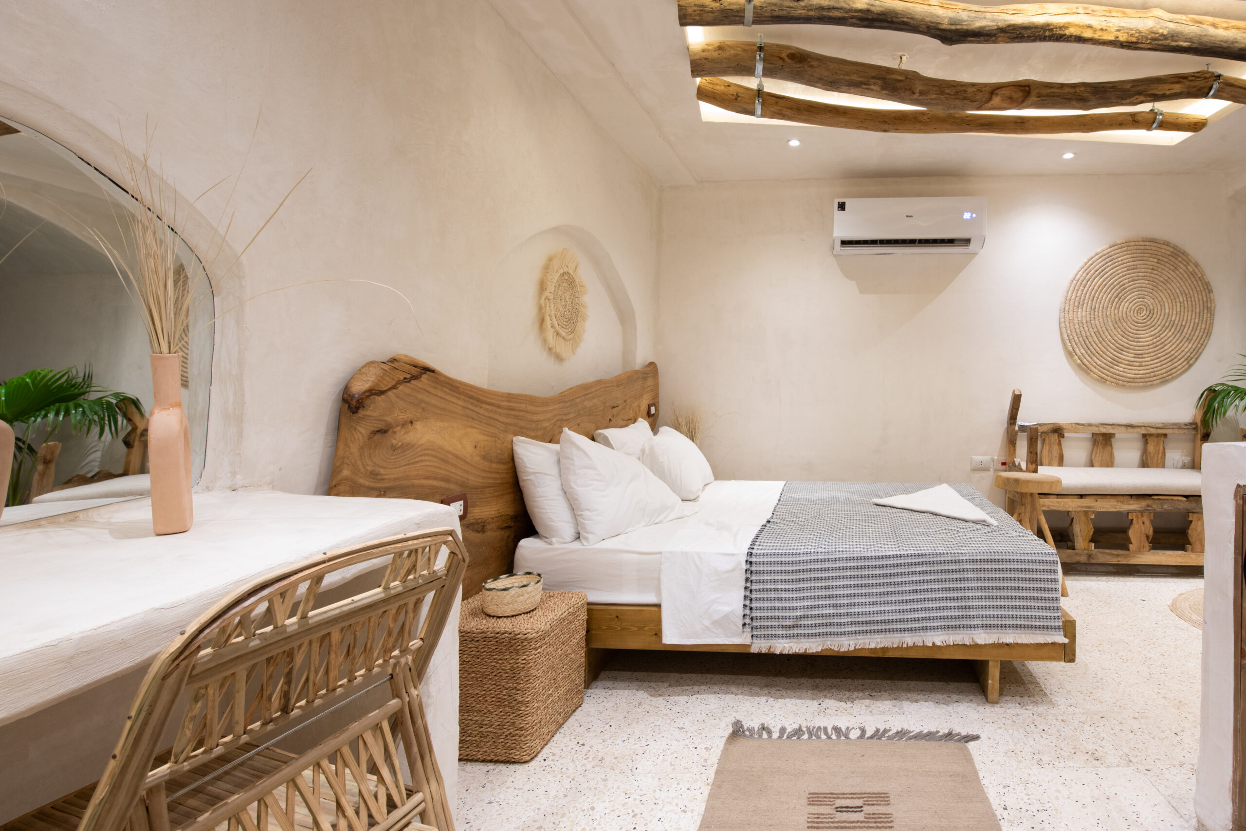 Neuro-aesthetic Interior Design bedroom with acoustic paneling